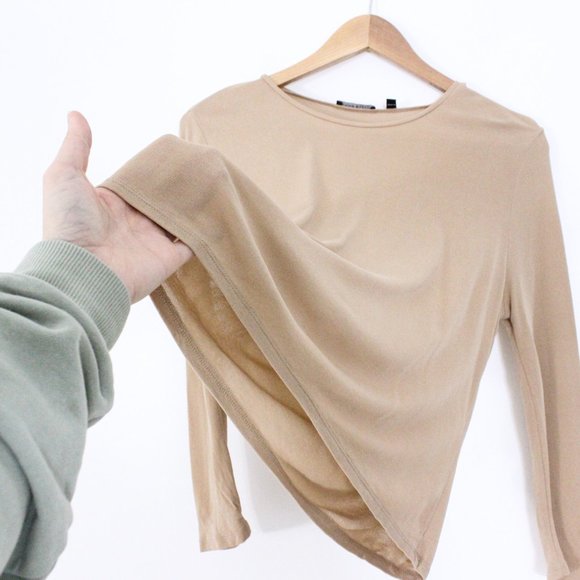 *Anne Klein Tan Sheer Long Sleeve - Picture 6 of 7